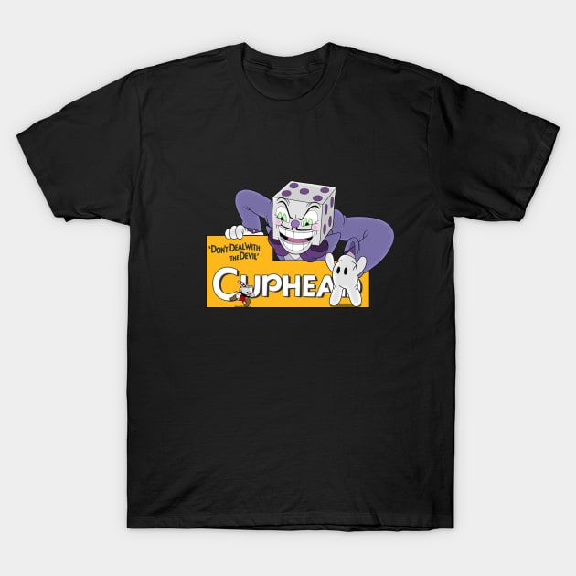 Cuphead vs King Dice T-Shirt by TrevorBrenan